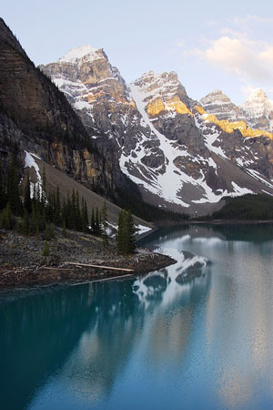Moraine Lake and Rocky Mountains in Banff National Park, Alberta, Canada